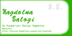 magdolna balogi business card